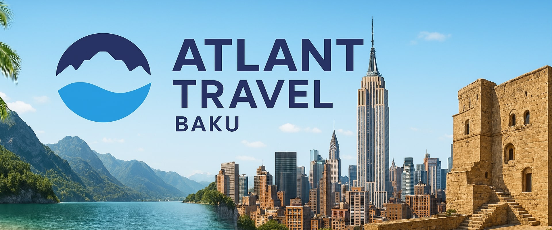 Yeni yerləri kəşf etməyə ilham verən bir səyahət görseli