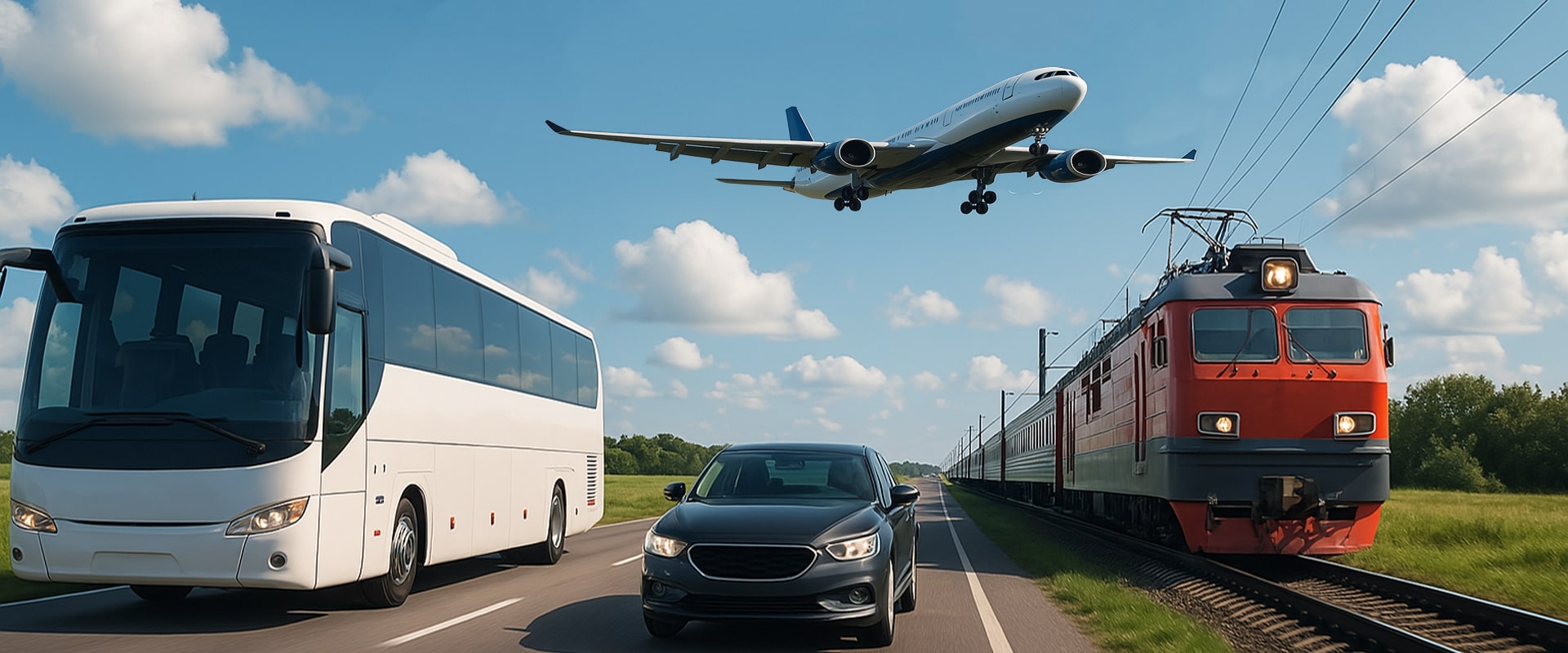 Avtobus, avtomobil, təyyarə və qatarla rahat və uyğun nəqliyyat xidmətləri